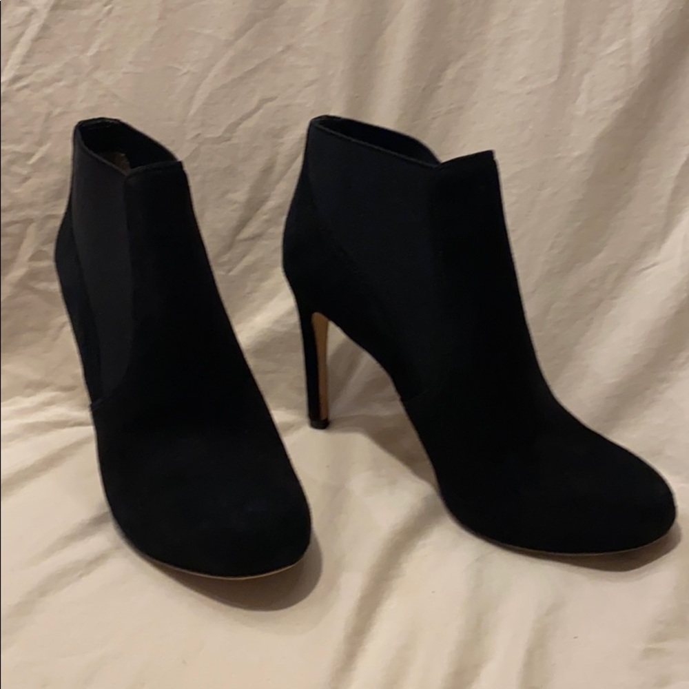 Via Spiga Black Suede high heel (3.5 inch) booties